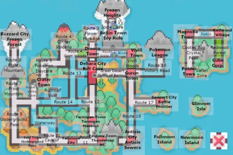 Pokemon Unbound Map Locations